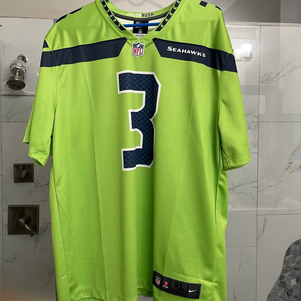 Color rush Seattle Seahawks Russell Wilson jersey